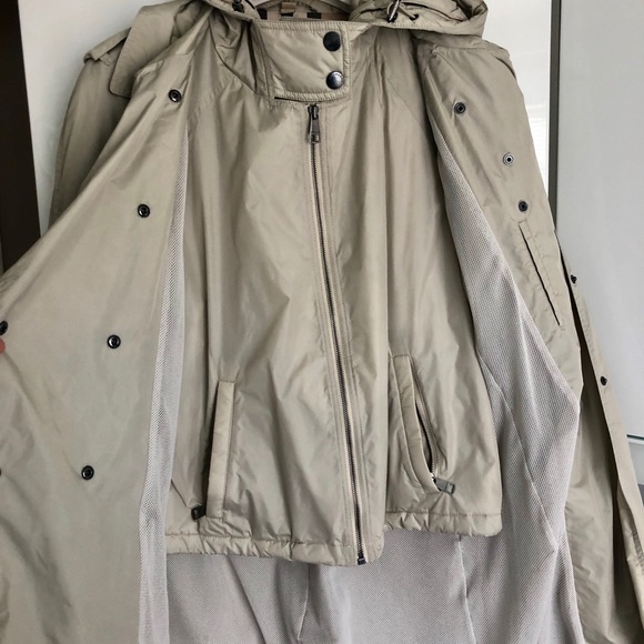 $1680 Burberry Brit trench rain check coat Sz 8 - Picture 7 of 10